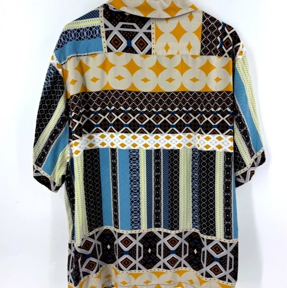 YoungLA Multicolor Geometric Men's Shirt - Picture 3 of 5